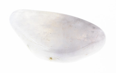 tumbled moonstone (adularia) gem stone on white