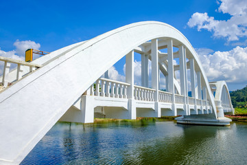 White Railway Bridge in Lamphun, Thailand