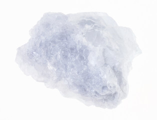piece of raw crystalline magnesite stone on white