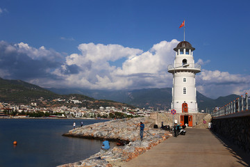 Fototapeta na wymiar Lighthouse in Alanya 2