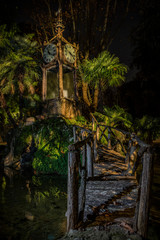 The clock on the water. Water clock at Pincio. Orologio ad acqua Situated in Villa Borghese