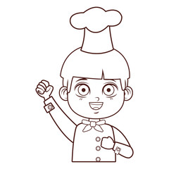 cute chef boy cartoon