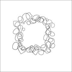 Abstract scribble sketch frame