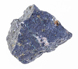 rough molybdenite ore on white