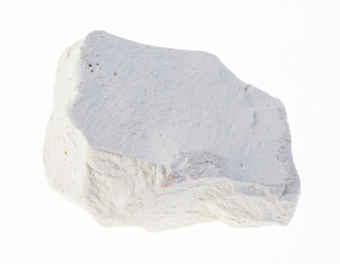 piece of raw chalk stone on white