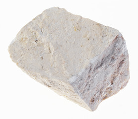 raw chemogeniс limestone stone on white