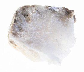 raw Anhydrite stone on white