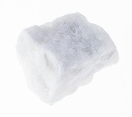 rough white marble stone on white