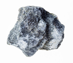 rough talc - schist (Soapstone) stone on white