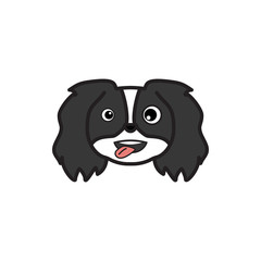 pekingese, emoji, stuck out tongue, winking eyes multicolored icon. Signs and symbols icon can be used for web, logo, mobile app, UI, UX