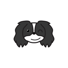 pekingese, emoji, wink multicolored icon. Signs and symbols icon can be used for web, logo, mobile app, UI, UX