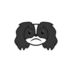 pekingese, emoji, angry multicolored icon. Signs and symbols icon can be used for web, logo, mobile app, UI, UX