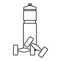 workout gym element cartoon