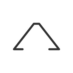 Minimalism isometric style linear A letter logo , for business. vector illustration isolated on white backgroound.