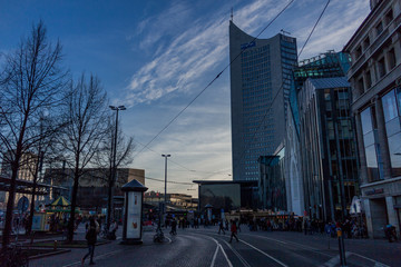 Winterliche Stimmung am Augustusplatz in Leipzig