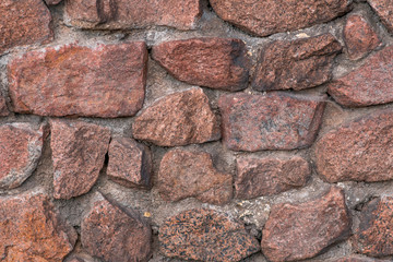 Red stone wall