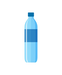 Classic water bottle illustration. Pure, clear, drinking. Food and drinks concept. Vector illustration can be used for topics like food, supermarket, drinking, lifestyle