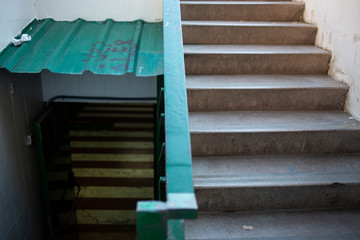 escalera en parking