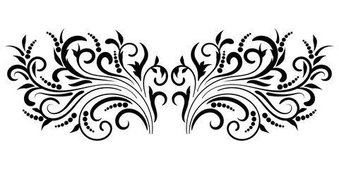Abstract curly element for design, swirl, curl. Vector illustration.  