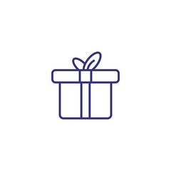 Gift box line icon. New Year, Birthday, Valentine day. Christmas concept. Vector illustration can be used for topics like holiday, celebration, shopping