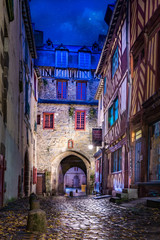 old street in Rennes France
