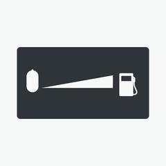 Illustration and icon of a motor gas gauge ngv