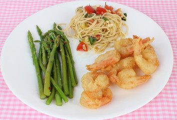 Fried Shrimp with Asparagus