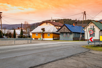 Fototapeta na wymiar Mrzyglod - famous village in Poland