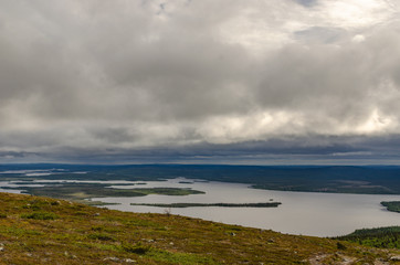 Fototapeta na wymiar Views from Keimiötunturi Fell in Lapland