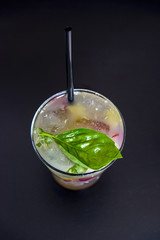 mojito cocktail on white background