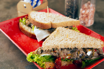 Eggplant sandwich