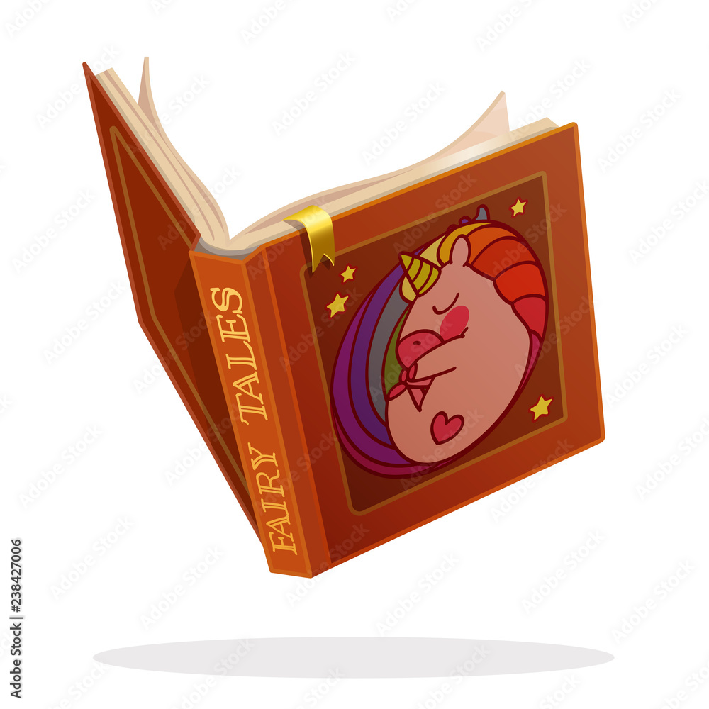 Wall mural vector open book fairytale story