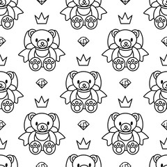 vector girlish seamless pattern