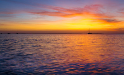 Fototapeta premium Sunset on sea in Zanzibar