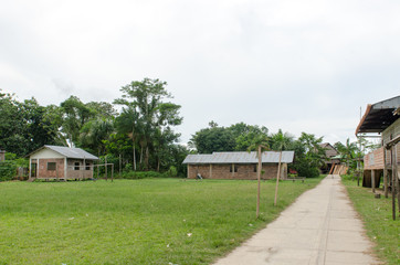 Fototapeta na wymiar Village in Amazonia