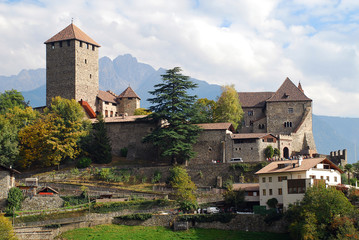 Fototapeta na wymiar Tyrol Castle in Tirolo, South Tyrol, Italy