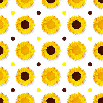 vector sunflower flower pattern
