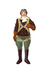 vector pilot cartoon character © Vetra Kori