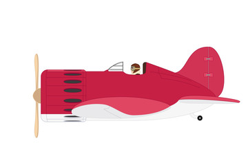 vector plane cartoon illustration