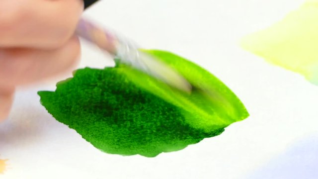 mixing watercolors to get the desired shade