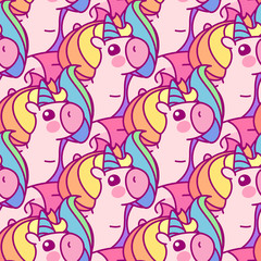 Naklejka premium vector unicorn seamless pattern