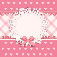 pink greeting card for girls