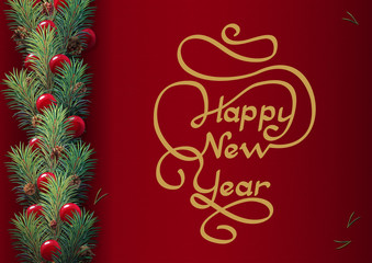 vector Happy new year card