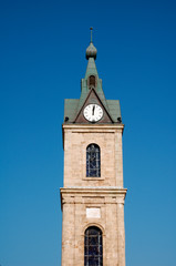 Fototapeta na wymiar The Old clock tower in Jaffa
