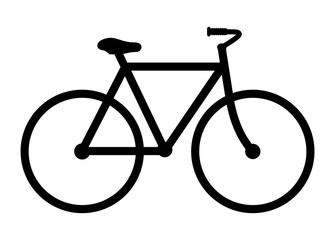 Fototapeta premium Bicycle simple vector icon