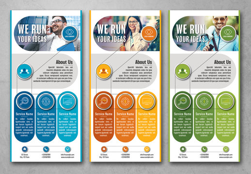 Flyer Layout in Three Colors