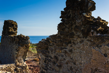 the ruins of an old factory