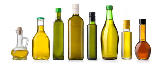 oil olive bottle isolated