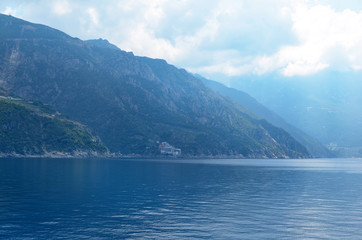blue lake and mountains