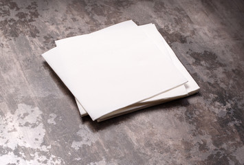 white paper napkin on Gray Stone